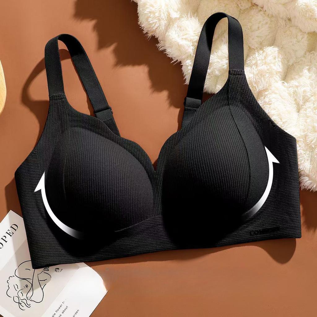 Bezešvá zvedací podprsenka pro ženy Jednodílná s pevnou miskou Bezešvá stahovací Bez kostic Proti povisání