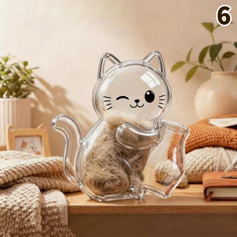 Transparent Cat Hair Storage Refrigerator Magnets Pet Fur Keepsake Capsule Diy Souvenirs Cat Whiskers Collector Fridge Magnet