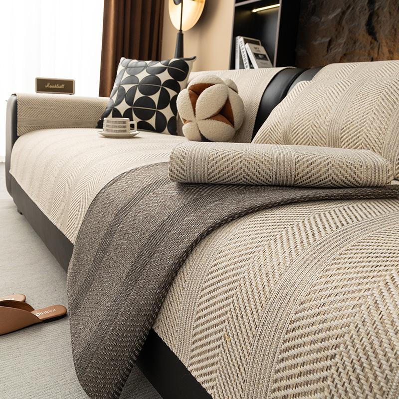 New Sofa Cushion Universal In All Seasons, Simple Modern Fixed Non-Slip Seat Cushion, Washable Sofa Cover Cover Cloth