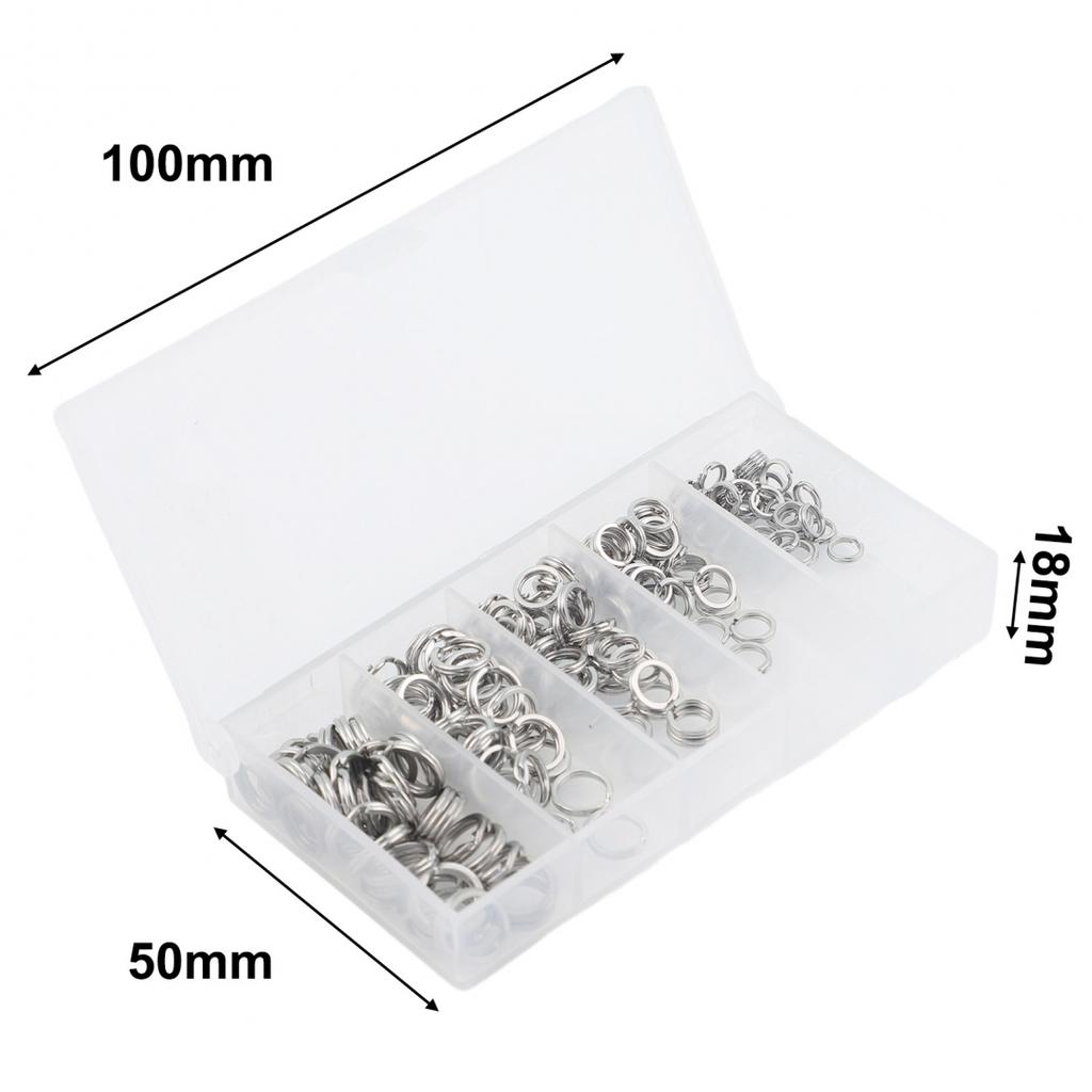 Nerezové kroužky s rozděleným kroužkem Rybaření Outdoorové konektory Nářadí Stříbrné nástrahy