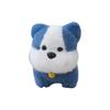 Adorable Plush Dog Keychain Pendant Soft Stuffed Toy Cute Blue And Brown Designs