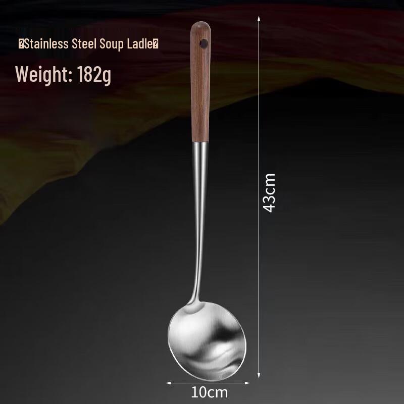 ZISIZ Langstiel Edelstahl Kochlöffel (2er-Pack)