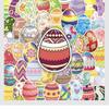 100Pcs Easter Eggs Cartoon Stickers Waterproof Vinyl Decals, Cute Aesthetic Doodle Stickers for Guitar Laptop Tablet DIY Decoration