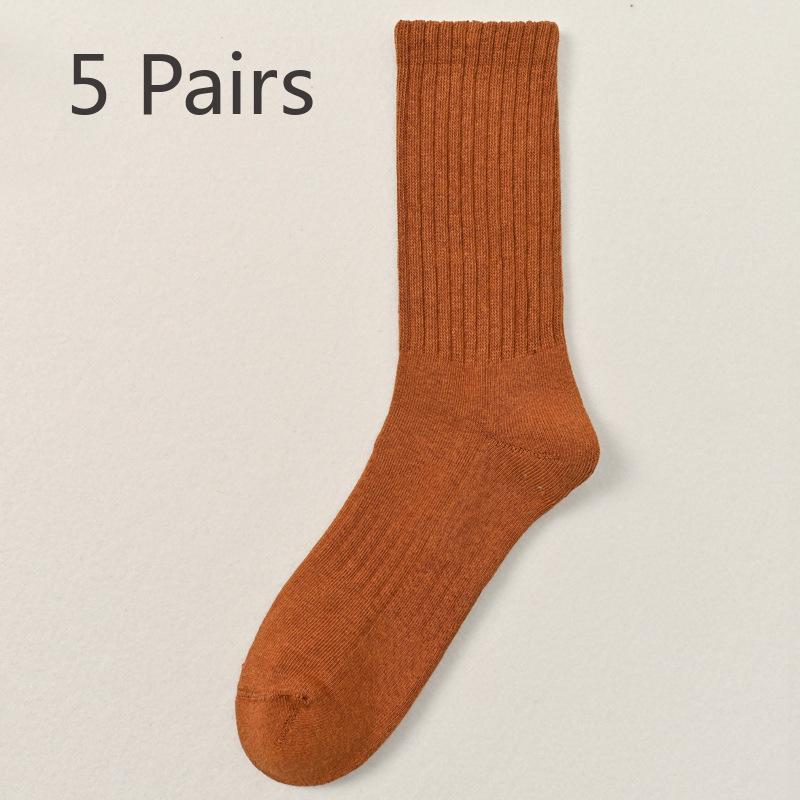 

5 пар мужских осенне-зимних толстых впитывающих пот махровых носков с толстой подошвой из хлопка 5 Pairs