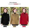 Qiao Yaying Autumn/Winter New Wool Coat for Middle-Aged Women – Solid Color, Large Size, Double-Sided, Short Style.