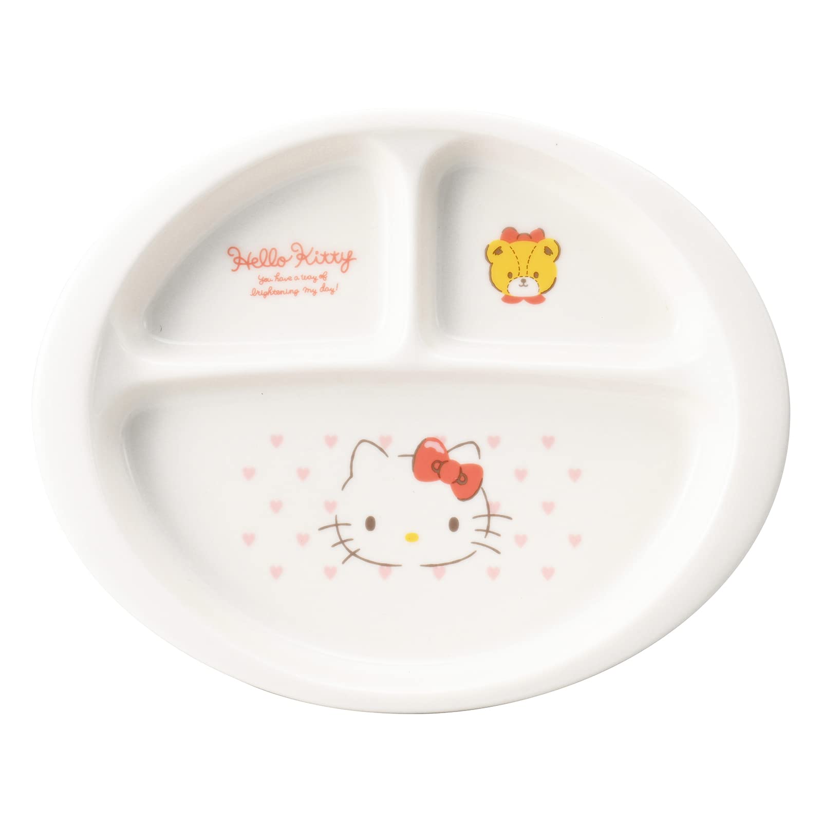 

Kanesho Pottery Hello Kitty Разделенная тарелка для ланча Посудомоечная машина и Микроволновая печь Китти Розовое Сердце Сделано в 365116 (Канешотуки) Тарелка, Тарелка, Тарелка, Детская белый