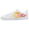 Cons Pro Leather Archive Print Vintage Casual Flame Non-Slip Shock Absorption Low-Top Board Shoes Unisex White