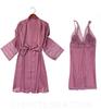 Women's Silk Lace Pajama Set - Breathable & Comfortable Two-Piece Nightwear