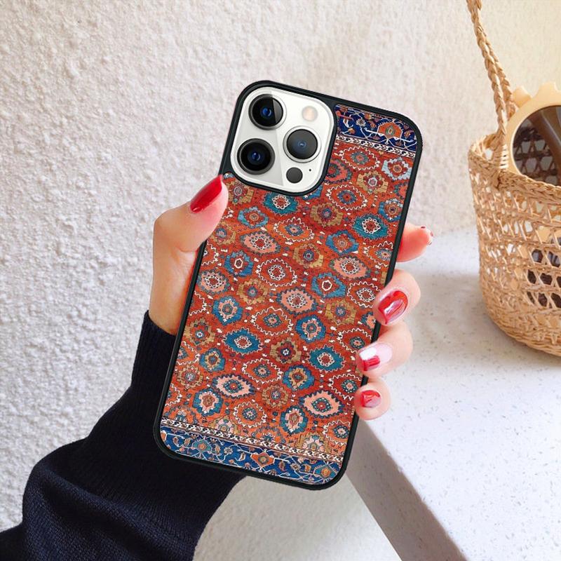 Persian Carpet Floral Pattern Phone Case for iPhone 17 Air 16 Coque 15 14 12 13 PLUS 11 PRO MAX Back Cover Fundas