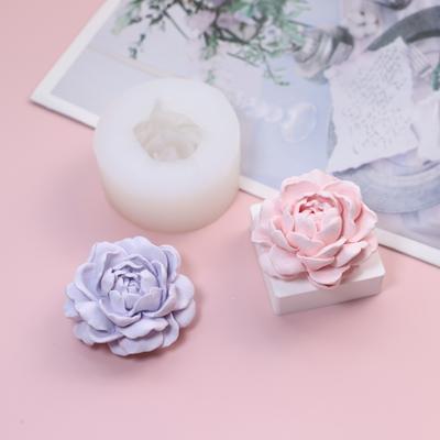 Moule en Silicone Fleur d'Amour DIY Moule en Forme de Cœur Bougie Parfumée à la Rose Plâtre Savon Résine Moules Fait Main Chocolat Dessert Gâteau Outil