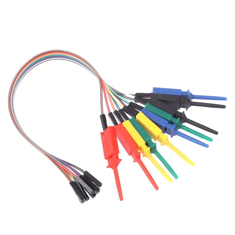20CM Test Hook Clip Logic Analyzer Cable Gripper Probe Test Clamp Kit For Chips Pins Connecting Testing