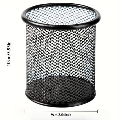 1pc Stylish Large-Capacity Metal Pen Holder - Creative Desk Organizer for Office, Pen Stand for Desk,Desk Organizers And Storage