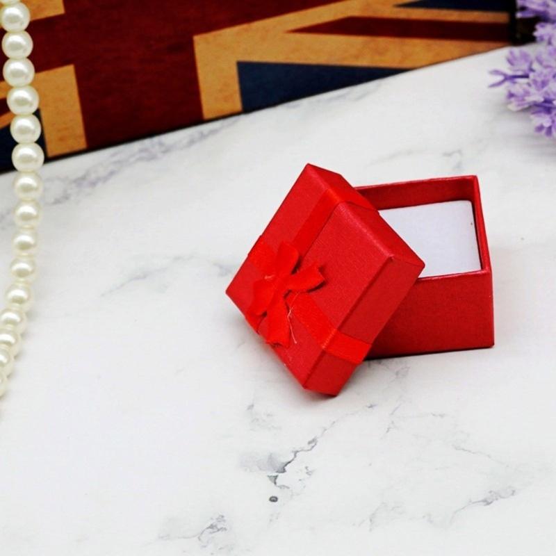 Pack of 30 Jewelry Gift Storage Boxes Small Cardboard Box with Lid and Bowknot for Rings Pendants Necklaces Earrings
