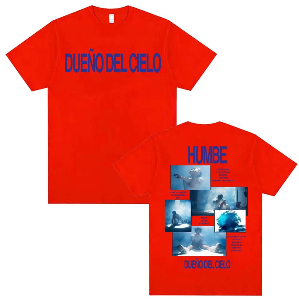 

Singer Humbe Album Dueno Del Cielo Tour 2026 Tshirts Unisex Harajuku Street Oversized Summer Men Casual ONeck Cotton Tshirt S