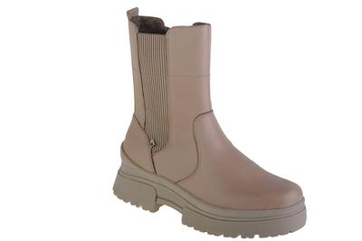 Stiefeletten, Beige Chelsea Boots für Damen