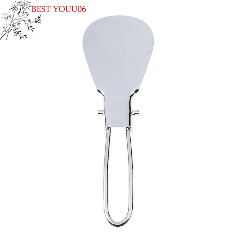 Hot Portable Stainless Steel Folding Shoe Horn Shoehorn Lifter Shoespooner 11.5cm