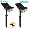 1-2PCS Solar Landscape Spotlights Garden 65LED Solar Pathway Light Outdoor  Dual Solar Panels Wall Lamp Waterproof Porch Garage