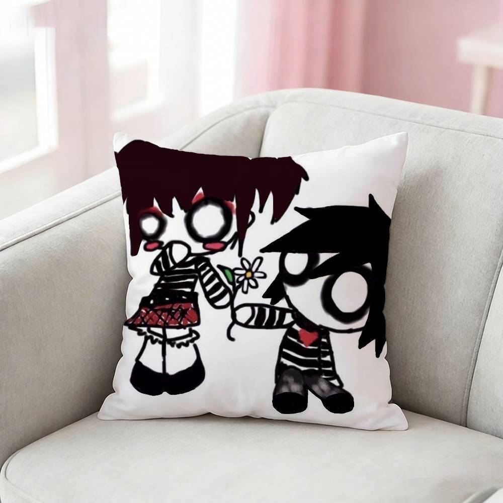 Emo Subculture Art Pillow Case For Sofa Living Room Home Office Decor Protective Cover