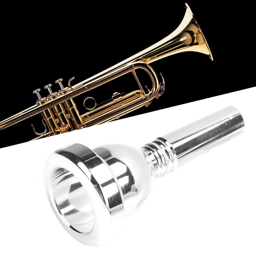 Tenor Trombone Mouthpiece, Wear-Resistant, for Practice and Performance (Silver)