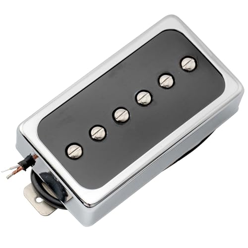 

Artec SHA66C Alnico 5 Splendor Humbucker-Size P-90 Pickup with Neck PU for Les Paul Electric Guitar, Chrome/Black