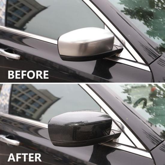 Carbon Fiber Side Door Rearview Mirror Decor Cover Trim For Chrysler 300C 2011+