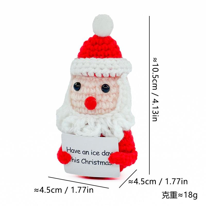 Christmas Tree Car Pendant Color Christmas Tree Woolen Handmade Hook Weaving Gift Creative Pendant Gift Ornament Doll Bag Cloth