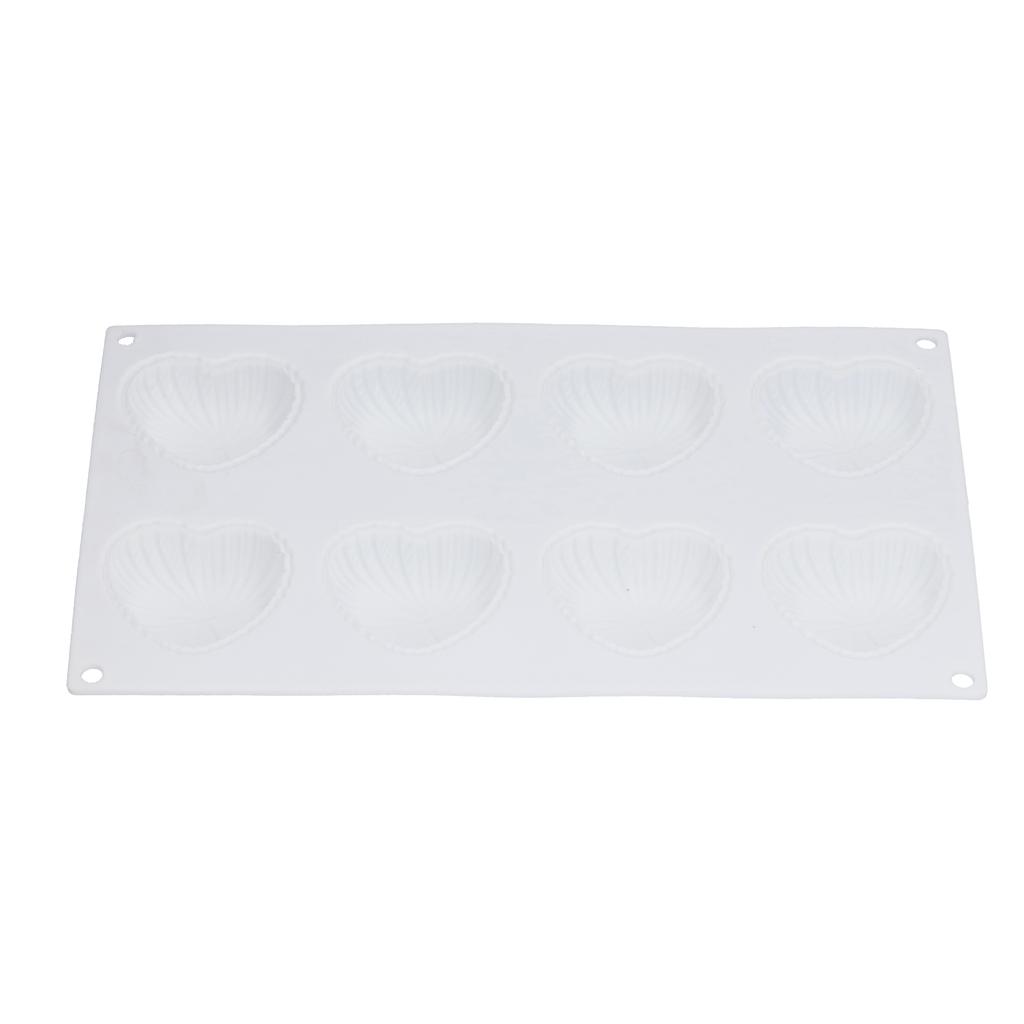 8Grid HeartShaped Mold Silicone Mousse Cake Mold Baking Tool for Bakery Kitchen