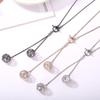 Chic 2021 Korean Style Tassel Ball T Bar Necklace For Women Beautiful Jewelry