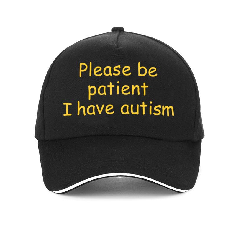 Please Be Patient I Have Autism Cap Baseball Cap Hat Outdoor Fish Women Printed Czapka Bonnet Spring Casual Unisexs cap