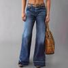 Spring and Autumn New Women's Retro High Waist Straight Loose Slimming Versatile Washed Jeans