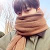 Men's High-Appearance Korean-Style Atmosphere Neck Warmer Winter Student Versatile Warm Knitted Solid-Color