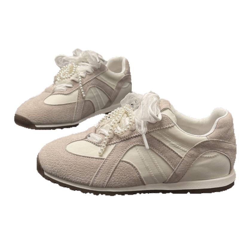 Summer thin breathable leather women's soft bottom new color matching casual sports women's shoes