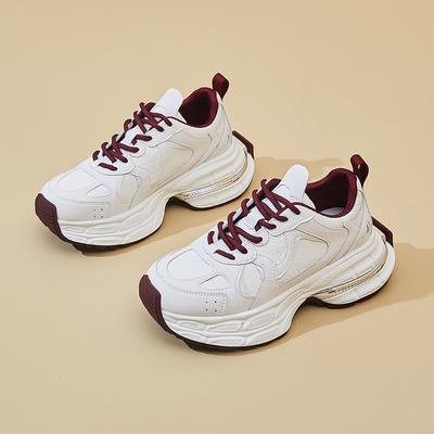 Nowe buty tatusia dla kobiet, modne sportowe buty na grubej podeszwie
