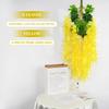 6PCS 110cm Artificial Wisteria Vine Garland Fake Ivy Flowers for Wedding Arch, Home Wall Decor Realistic Outdoor Hanging Plants