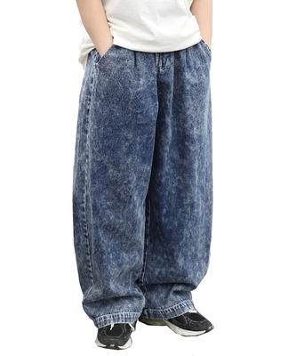 8(eight) Wide Denim Jeans for Men, Balloon Denim, Street Style, Women's, Indigo Chemical S