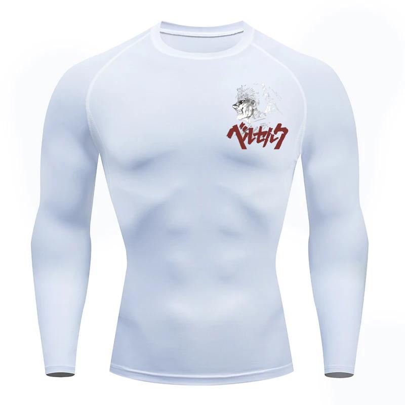 Men Compression Shirt for Workout Quick Dry Guts Print Top Breathable, Sweat Absorbing Tight Fit Fitness T-Shirt SweatResistant