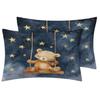 Starry Sky Swing Bear Pattern Mattress Four-Piece Bedding Set Bedroom Dormitory Bedding Decoration