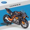 Welly 1/12 KTM RC 8C Alloy Race Motorcycle Model Diecasts Toy Simulation Metal Street Toys Car Collectibles Childrens Gifts