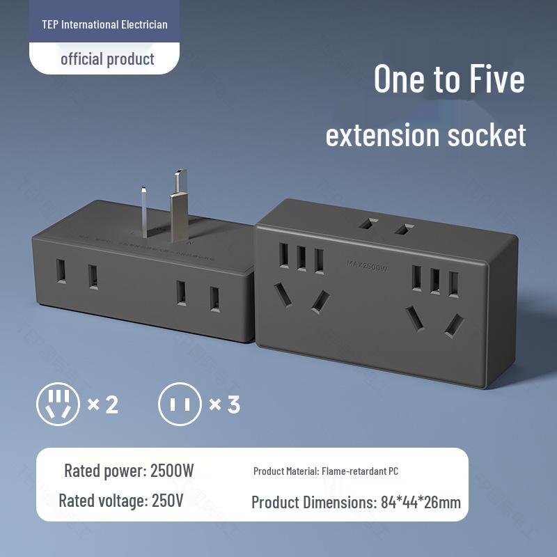 Multi-port Wireless Extension Panel with Multi-purpose Sockets and Plugs
