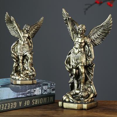 St. Michael Statue for Home Protection Catholic Saint Sculpture Christian Gift Idea Resin Decor Church Altar Figure Home Decor