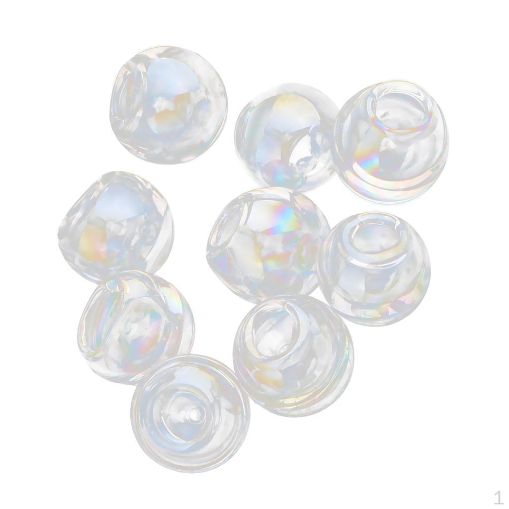 10 Pcs DIY Blank Charm Glass Beads For Jewelry Making