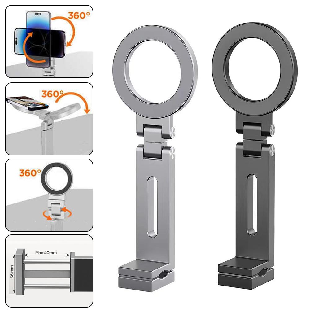 360° Rotation Magnetic Phone Holder for Airplane Tray, Tripod, Desk –Portable Airplane Phone Holder Mount For iPhone Smartphones