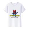 Kawaii Disney Cartoon Blouse Lilo Stitch Love Top Summer Short Sleeve 90S T-shirts White Shirt Kids Tees Woman Plus Size Clothes