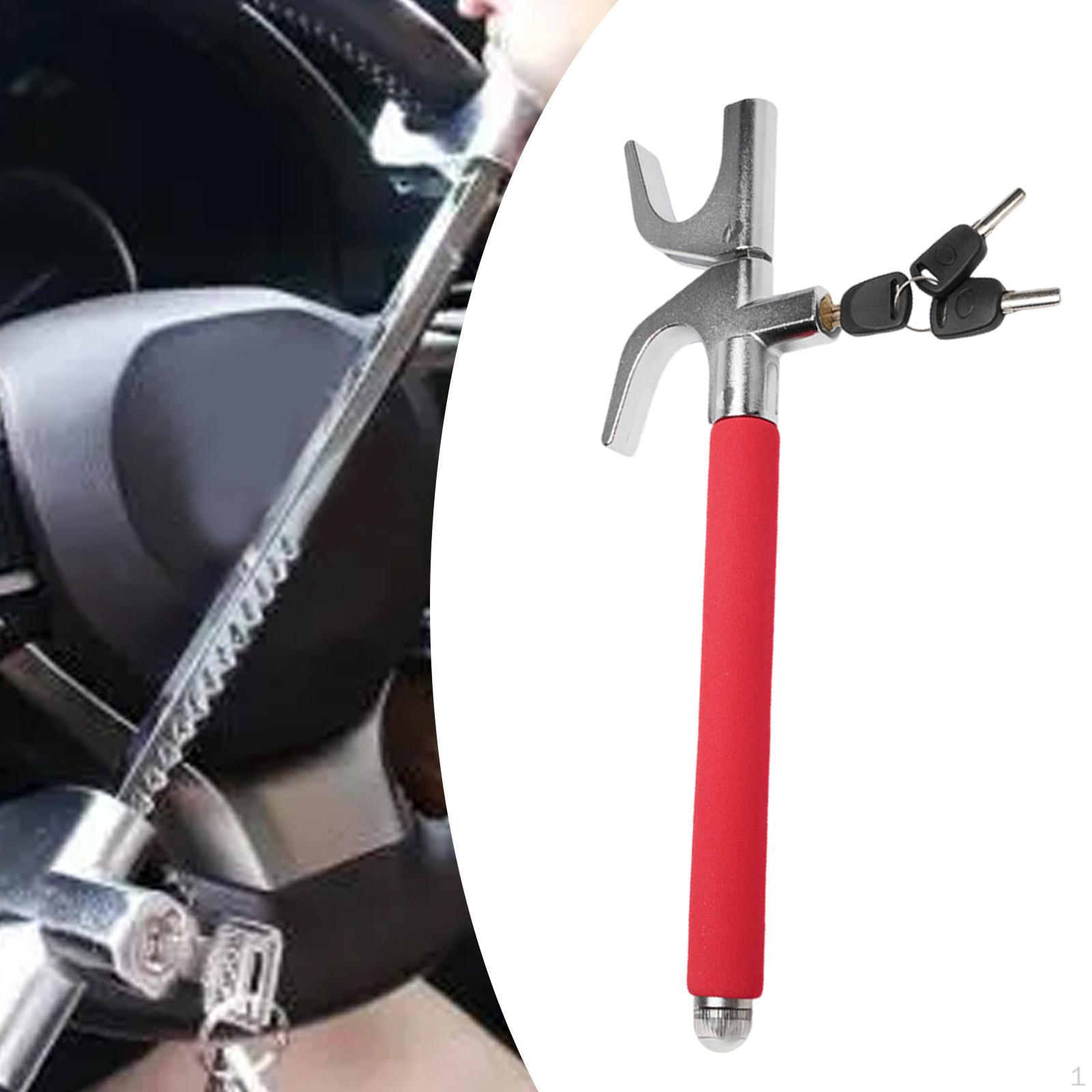 

Замок на руль автомобиля Противоугонное устройство 3 ключа 43-69,5 см Многофункциональный красный