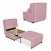 Fold-out Armchair for Sleeping KIMO Bedding Container Family Furniture Hunter Pink