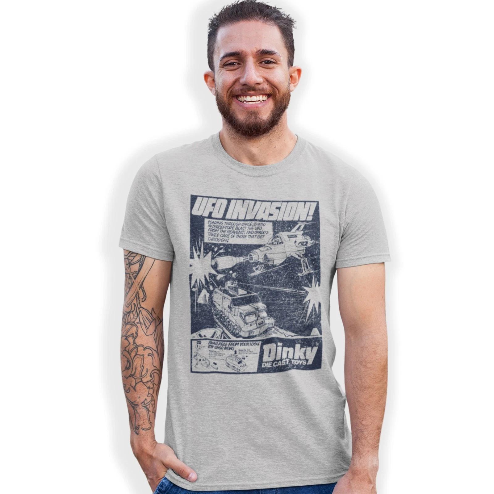 UFO Invasion! Dinky Die Cast Toys Nostalgia Hand Printed T-Shirt Birthday Gift S
