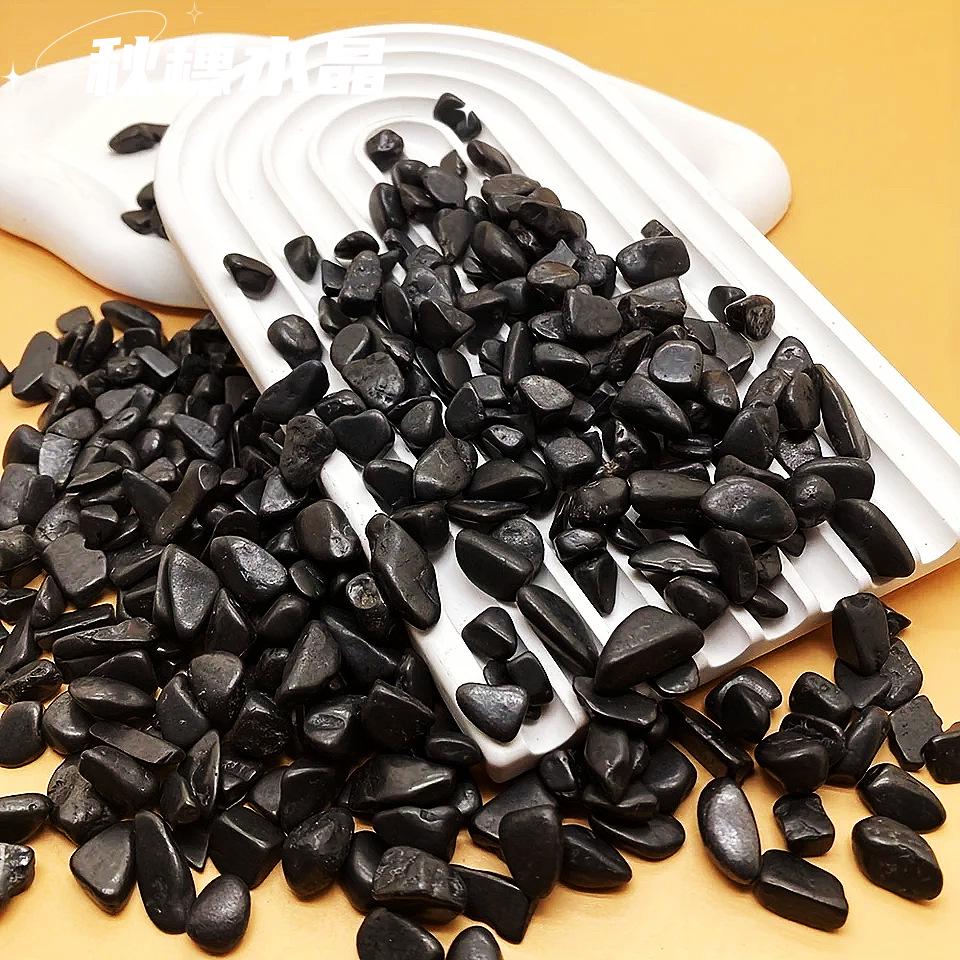 Natural Black Graphite Gravel Stone Ornament for Purification and Demagnetization In Fish Tanks and Flower Pots