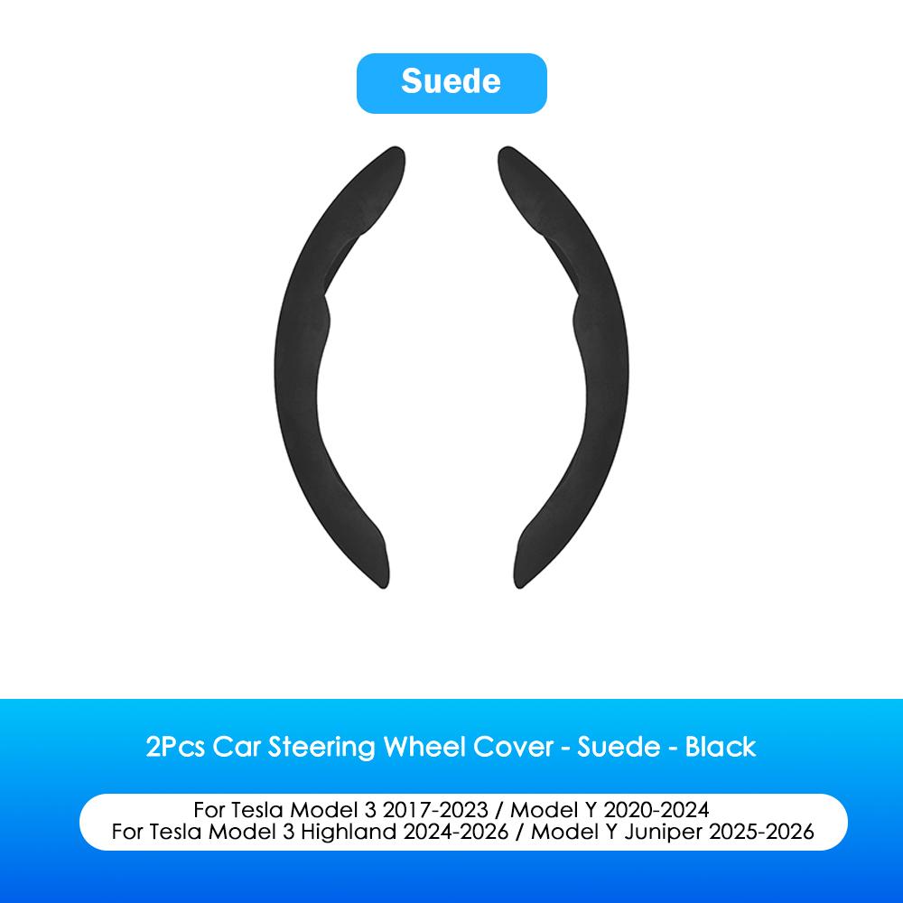 Heenvn Car Steering Wheel Cover For Tesla Model Y Juniper Model 3 Highland 2025 2026 Non-Slip Interior Protector Accessories