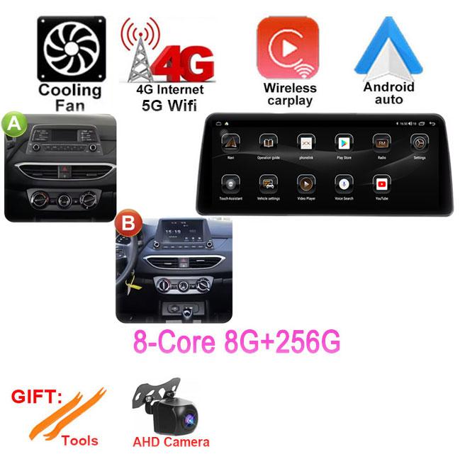 12.3 Inch Wireless CarPlay For  Hyundai Elantra 2017 Car intelligent System Navigation GPS Display Touch Screen Android Auto