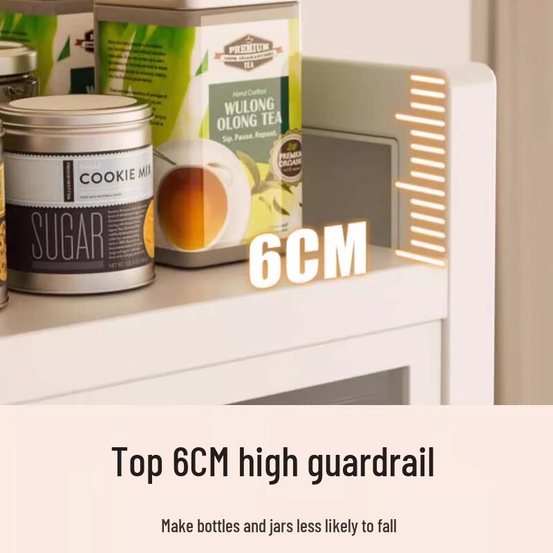 Yingbai Modern White 2-Tier Floor Storage Cabinet